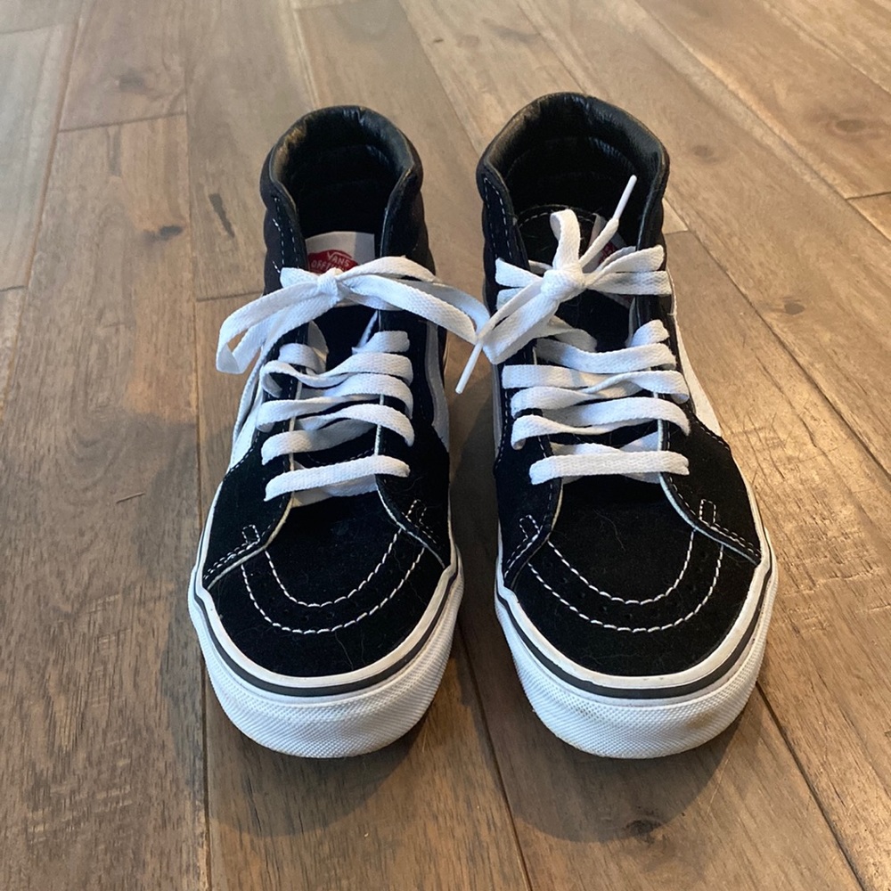 High top black Vans sneakers, hardly worn